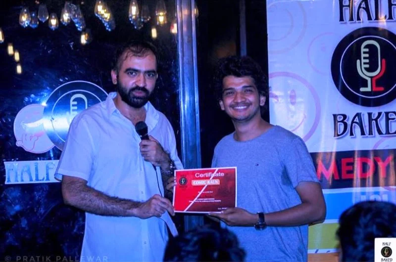 Munawar Faruqui being awarded the title of Comic Kaun